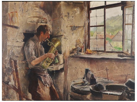 연주하는 대장장이